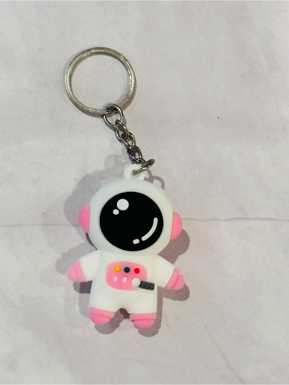 3 for $18 Cute Pink & White Astronaut Keychain Space Charm Large